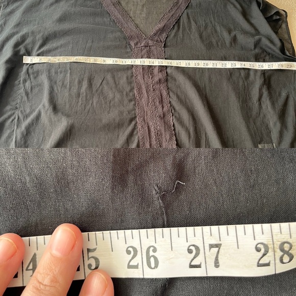 Sorbetto Boho Black Cotton Caftan Swim Cover-Up OS - Picture 11 of 12